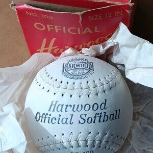 Vintage 1950s Harwood Official No 100 Softball In Original Box NOS